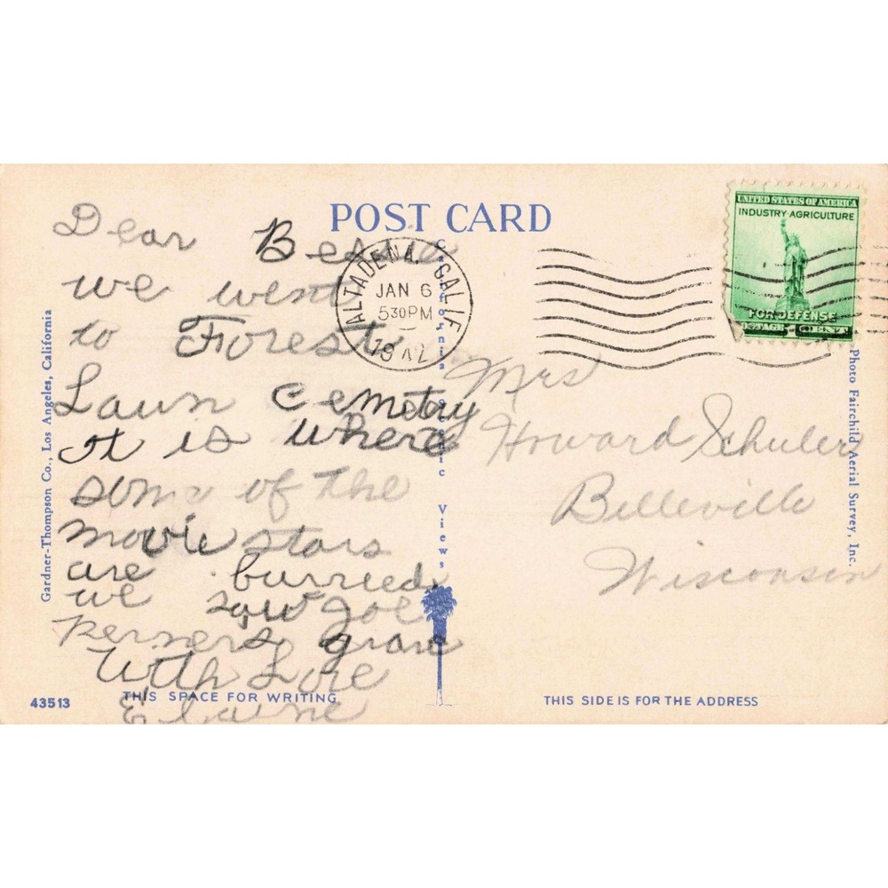 Vtg Linen Postcard US Battleships Long Beach California 1944 WWII Naval - Picture 2 of 2